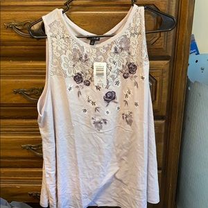 Torrid 1X light purple floral tank top